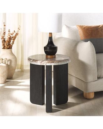 Safavieh Couture Malkin Round Marble Accent Table