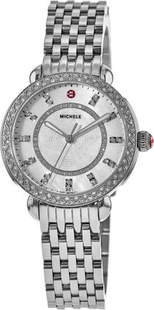 Michele Sidney Diamond Classic Steel Womens Watch MWW30B000001