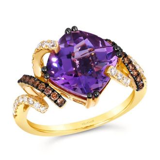 Le Vian Ladies Chocolate Shavings Rings set in 14K Honey Gold