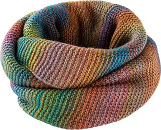 Bonprix Loop BONPRIX, Damen, rot (mutli), Obermaterial: 100% Polyacryl, Modet&uuml;cher Loop, aus Polyacryl, bunter Farbverlauf, bequeme Passform