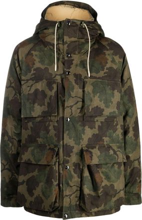 Woolrich Mitchell camouflage-pattern parka - men - Cotton/Polyamide/Polyester/Down/Feather - M - Green