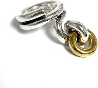 Bottega Veneta Silver 925 Band Ring (Pre-Owned)