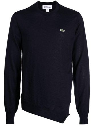Comme Des Garçons logo-patch wool jumper - Blue