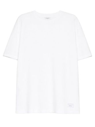 Ih Nom Uh Nit White Solid Crew Neck T-Shirt