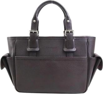 Burberry Pre-owned Tote Bag - Dames - Vintage Shopper - Bruin - ONE Size - Leer - Vintage