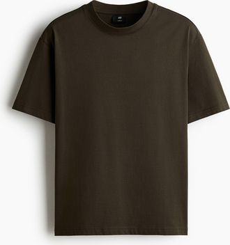 H&M T-Shirt in Loose Fit - Green