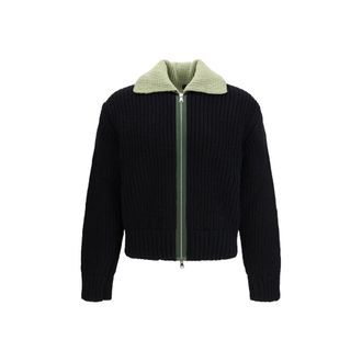 Namacheko Black Wool Mens Cardigan