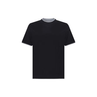 Brunello Cucinelli Black Cotton Mens T-Shirt