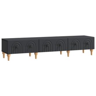 vidaXL Mueble De Tv Negro 147 X 34,5 X 30 Cm Madera De Ingenier&iacute;a Vidaxl