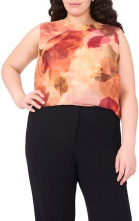 Halogen Romantic Roses Chiffon Shell in Faded Rose at Nordstrom Rack, Size 2X
