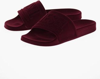 Diesel Velour Slides SA-MAYEMI with Embossed Logo size 39