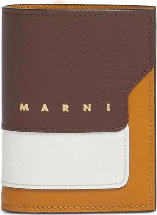 Marni Portemonnee met colourblocking - Bruin