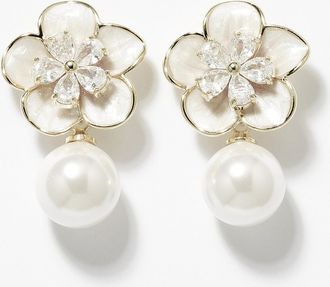 Simons Womens Romantic flower earrings
