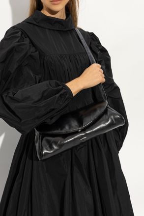 Jil Sander Cannolo Grande Shoulder Bag, Womens, Black