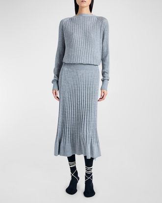 Proenza Schouler Eden Superfine Merino Wool and Silk Knit Dress