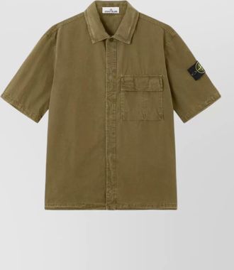 Stone Island short sleeve shirt back yoke pocket