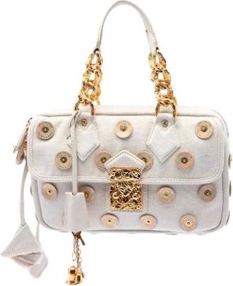 Louis Vuitton Pre-owned Handbags, female, White, Size: ONE SIZE Pre-owned The Polka Dots Panama Tinkerbell Bag