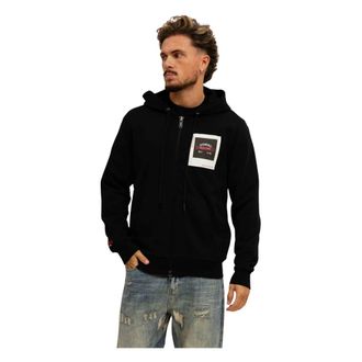 Iceberg Heren, Sweatshirts & Hoodies, Zwart, Maat: M Katoen