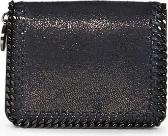 Stella McCartney Falabella Bi-fold Portemonnee - Dames - Portefeuilles - Blauw - ONE Size - Katoen - Accessoires