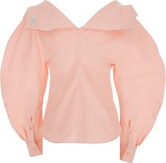 Givenchy Womens Fitted Shirt Pink Cotton Blouses
