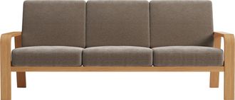 Sit&more 3-Sitzer »Kolding« Armlehnen aus eichefarbigem Buchenholz, verschiedene Bezüge und Farben