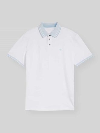 Tom Tailor Regular Fit Poloshirt aus reiner Baumwolle in Weiss, Gr&ouml;&szlig;e XXXL