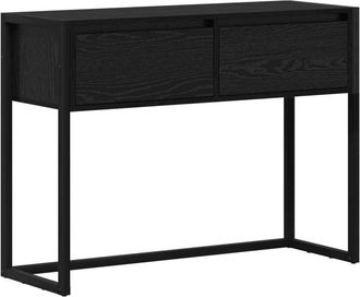 vidaXL Mesa Auxiliar Roble Negro 100 X 36 X 75 Cm Madera Contrachapada Vidaxl