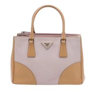 Prada Pre-owned Saffiano Satchel - Dames - Pre-owned - Roze - Maat: ONE Size Leer