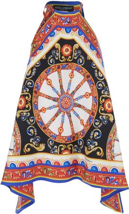 Dolce & Gabbana Multicolor Printed Halter Neck Top