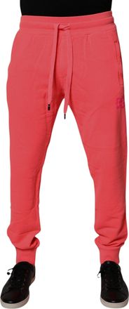 Dolce & Gabbana Neon Red Cotton Jogger Men SweatMens Mens Pants (Pre-Owned)