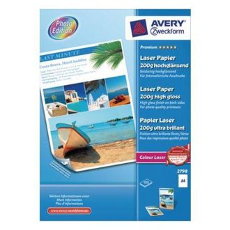 Avery 2798z Papel Fotogr&aacute;fico A4 Blanco Brillo
