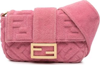 Fendi Pre-owned Fendi Embossed Terry Cloth FF 1974 Convertible Belt Baguette Ladies 8BR782-ABVO-208-8241