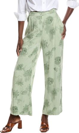 Gracia Elastic Waist Wide Leg Linen-Blend Pant