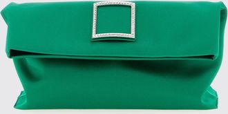 Roger Vivier Clutch Trompette Strass Soft Roger Vivier in raso con fibbia gioiello