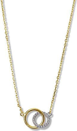 Argento Vivo Cubic Zirconia Interlocking Pendant Necklace in Gold at Nordstrom