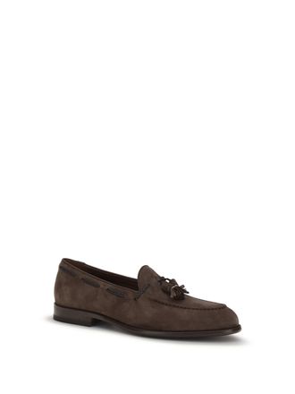 Fratelli Rossetti Mens Suede Tassel Loafers Avignone T Brown Calf Leather