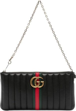 Gucci Bolso de mano GG Marmont con correa - Bags - Mujer - Negro - ONE SIZE