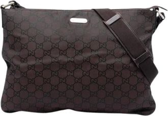 Gucci Borsa a tracolla in nylon Pre-owned - - Pre-owned - Donna - Marrone - ONE SIZE