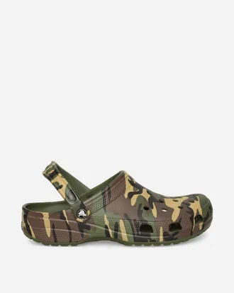 Crocs Classic Camouflage Clogs Army Green