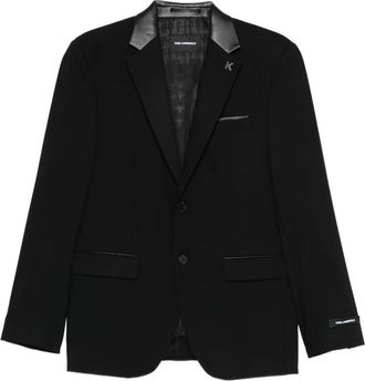 Karl Lagerfeld Rock button-fastening blazer - Nero
