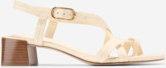 Cole Haan Womens Dillon Block Heel Thong Sandals - Beige Size 10.5
