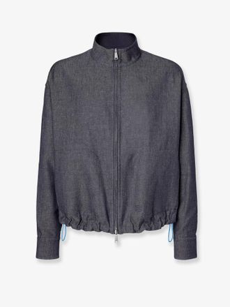 Fendi Reversible denim jacket with embroidered FF logo - FENDI - gender_Man