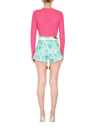 Etro Linen and Silk Blend Sweater - Pink