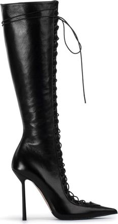 Le Silla Colette 120mm knee boots - women - Lambskin/Nappa Leather/Leather - 40.5 - Black