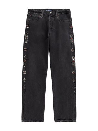 Polo Ralph Lauren Heritage Straight Fit Studded Jeans 710b24581001