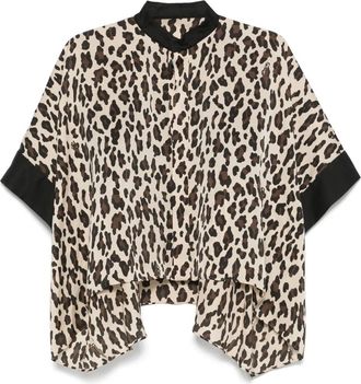 sacai leopard-print blouse - Black