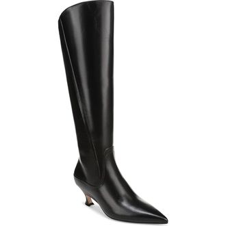 Naturalizer Pepper Kitten Heel Knee High Boot in Black at Nordstrom Rack, Size 7.5 Regular Calf