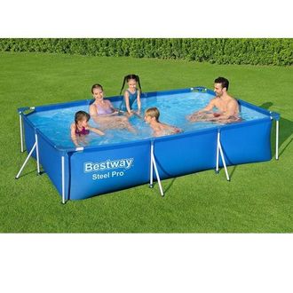 Trade Shop Trade Shop - Piscina Sobre Suelo Rectangular 3300lt Steel Pro 300x201x66 Cm 56404