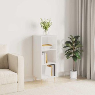 vidaXL Vidaxl - Credenza Bianco Lucido 34,5x32,5x90 cm in Legno Multistrato