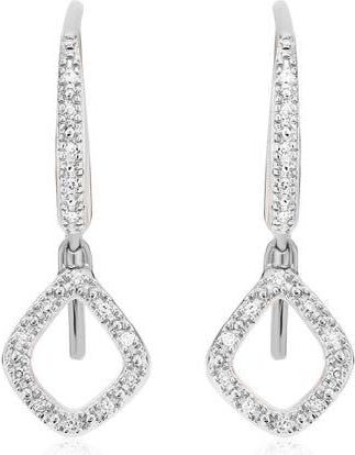 Monica Vinader Riva Mini Kite Diamond Pav&eacute; Drop Earrings in Silver/Diamond at Nordstrom Rack